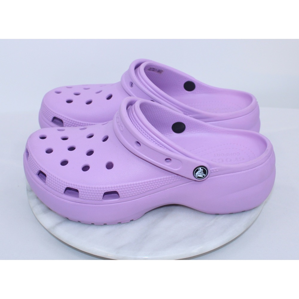 Crocs Classic Crush Clog Lavender Purple Platform Sandals Womens Size 11
